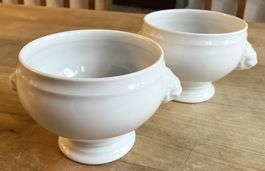 Suppenschalen mit Löwenkopf, 2 Stück