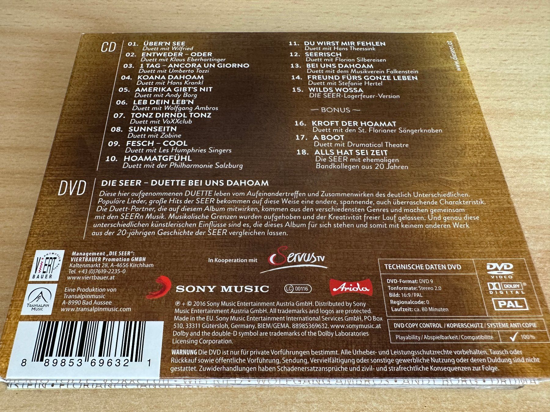 CDs: Seer - Duette Bei Uns Dahoam! - CD & DVD – Gebraucht aus Rikon im Tösstal von Alpenmutz 1
