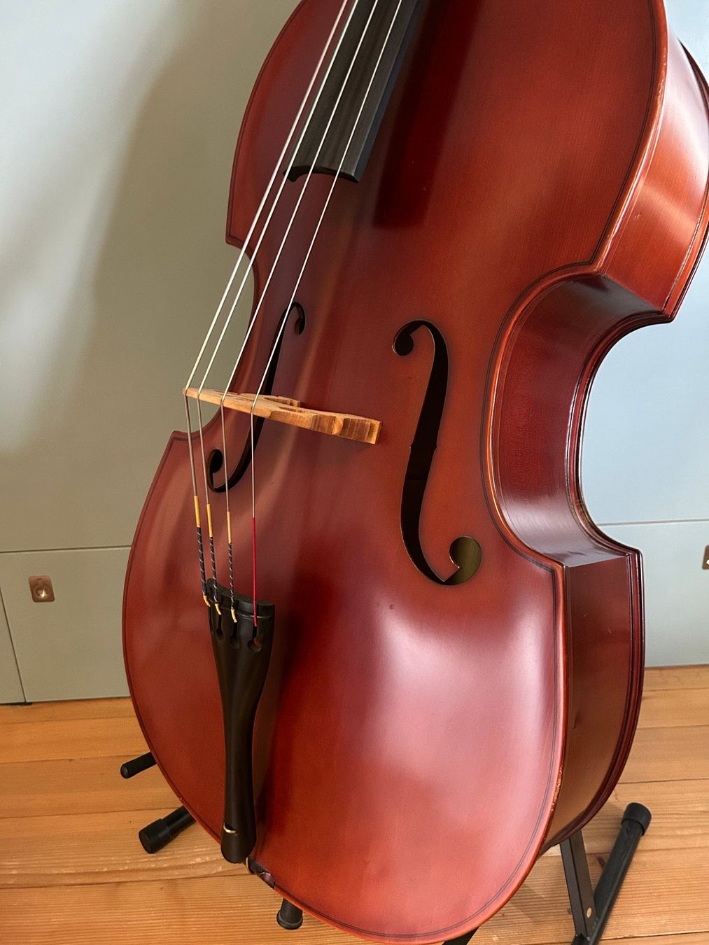 Strumenti musicali: 1/2 Kontrabass mit Futteral, Ständer und Bogen – Usato da Birrwil venduto da rotsch-o-mat 2