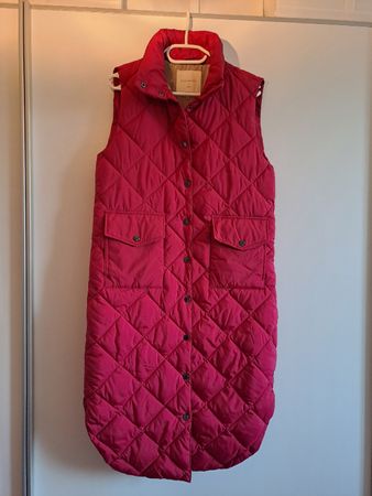 Pinke Freequent Steppweste XS, lang Übergangsweste, neu!