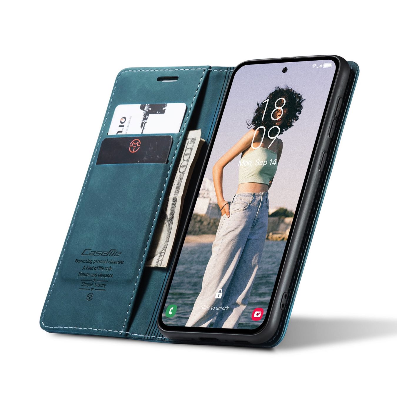 Samsung Covers & Schutzfolien: Galaxy A55 - étui à rabat support portefeuille Bleu – Neu und originalverpackt aus Morges von DigiAC 1