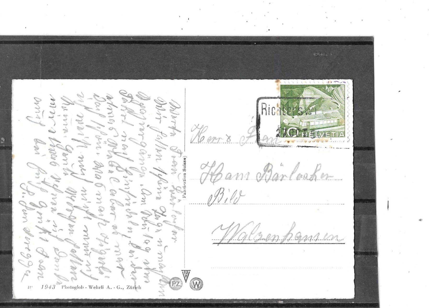 Cartoline postali: ZH Richterswil Strassenpartie mit Oldtimer – Usato da Schocherswil venduto da Wilare 1