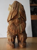 TROLL FIGUR HOLZ-49 CM, MOTOR GESÄGT GEK. 1990 TROLLSTIGEN