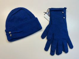Posssum Set Mütze und Handschuhe blau