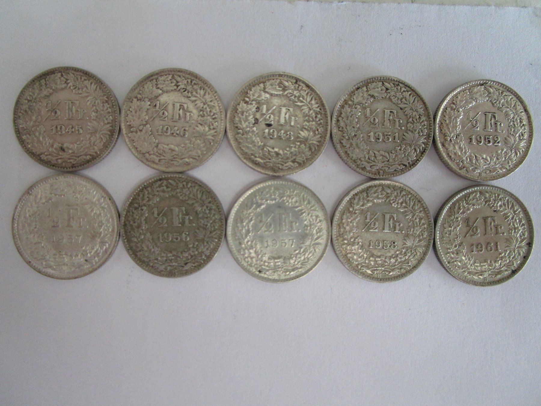 Toutes les monnaies: 10 x 1/2 Franken  Silber – D'occasion à Heimberg par Lupo57