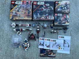 4x Lego Star wars Sets mit Anleitung und Box Komplett
