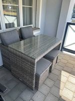 Balkon-/Terrassengarnitur mit Tisch + 4 Stühlen