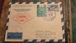 1950 Ganzsache Erstflug Wien -Philadelphia