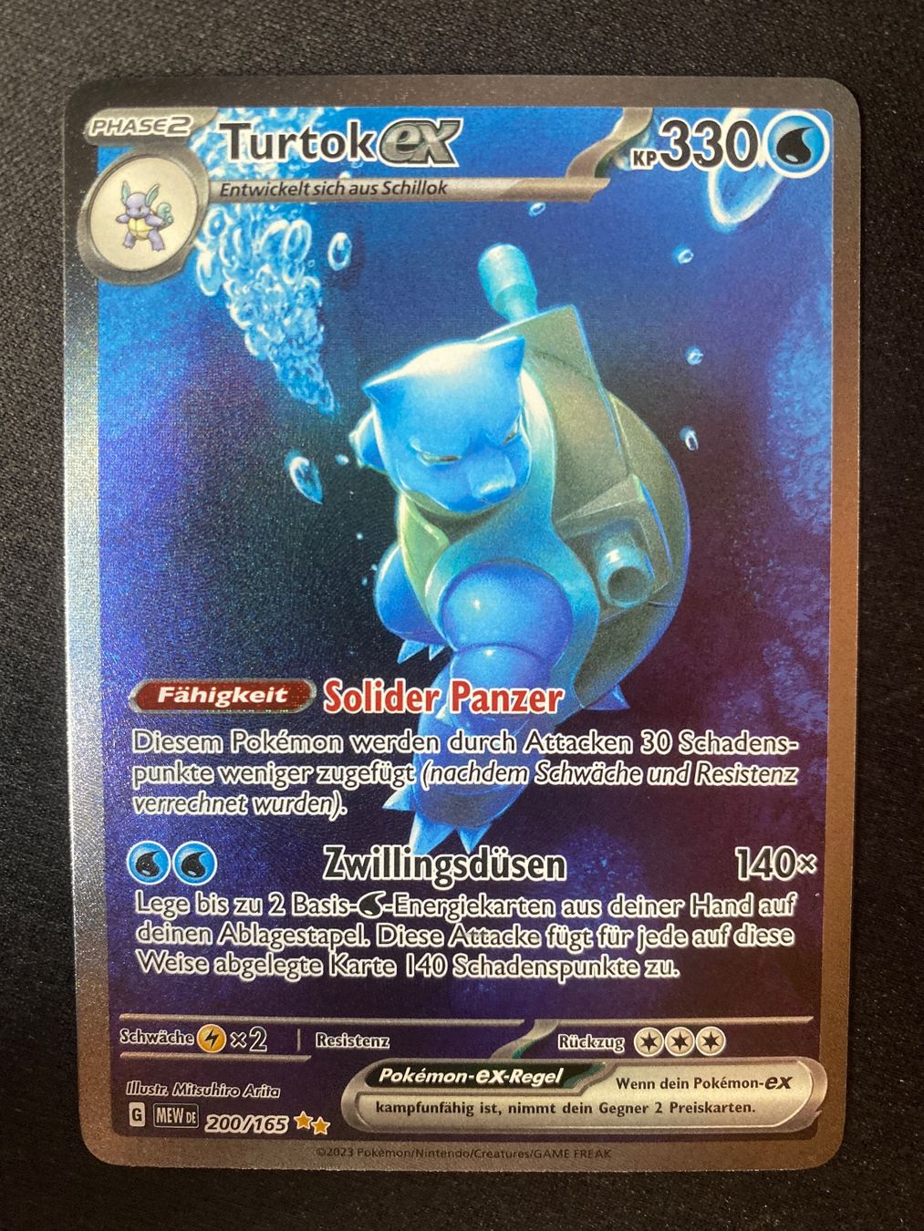 Pokémon Sammelbilder & Trading cards: Turtok ex 200 - Blastoise ex - Tortank - MEW 151 - DE – Neu (gemäss Beschreibung) aus Hausen AG von Shrade