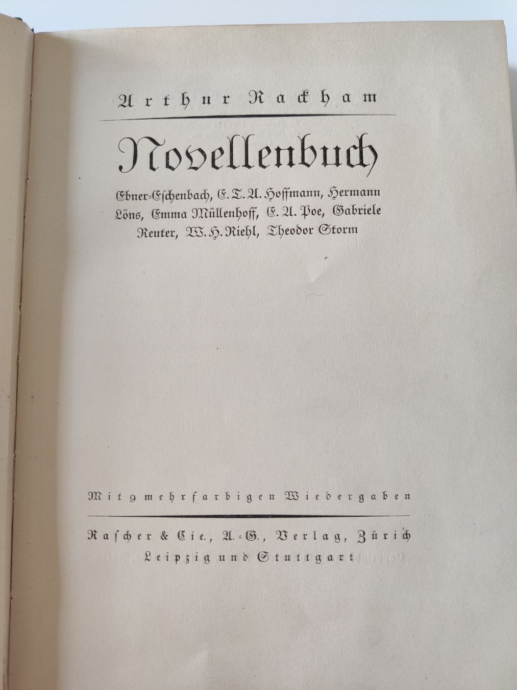 Libri: Arthur Rackham Novellenbuch 1925 – Usato da Uster venduto da Arrayo 1