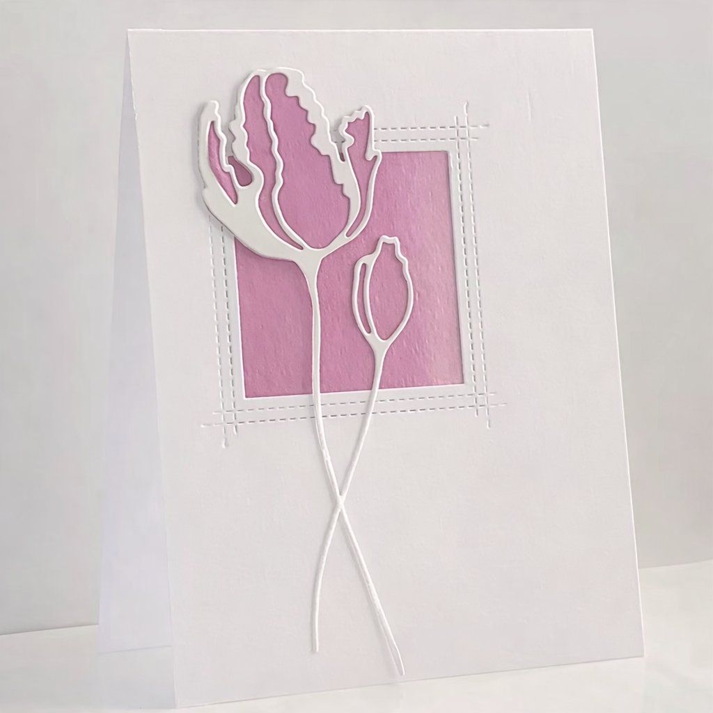 Sciablone: Neues Stanzschablonen-Set Tulpen – Nuovo e nell'imballaggio originale da Effretikon venduto da wenuss