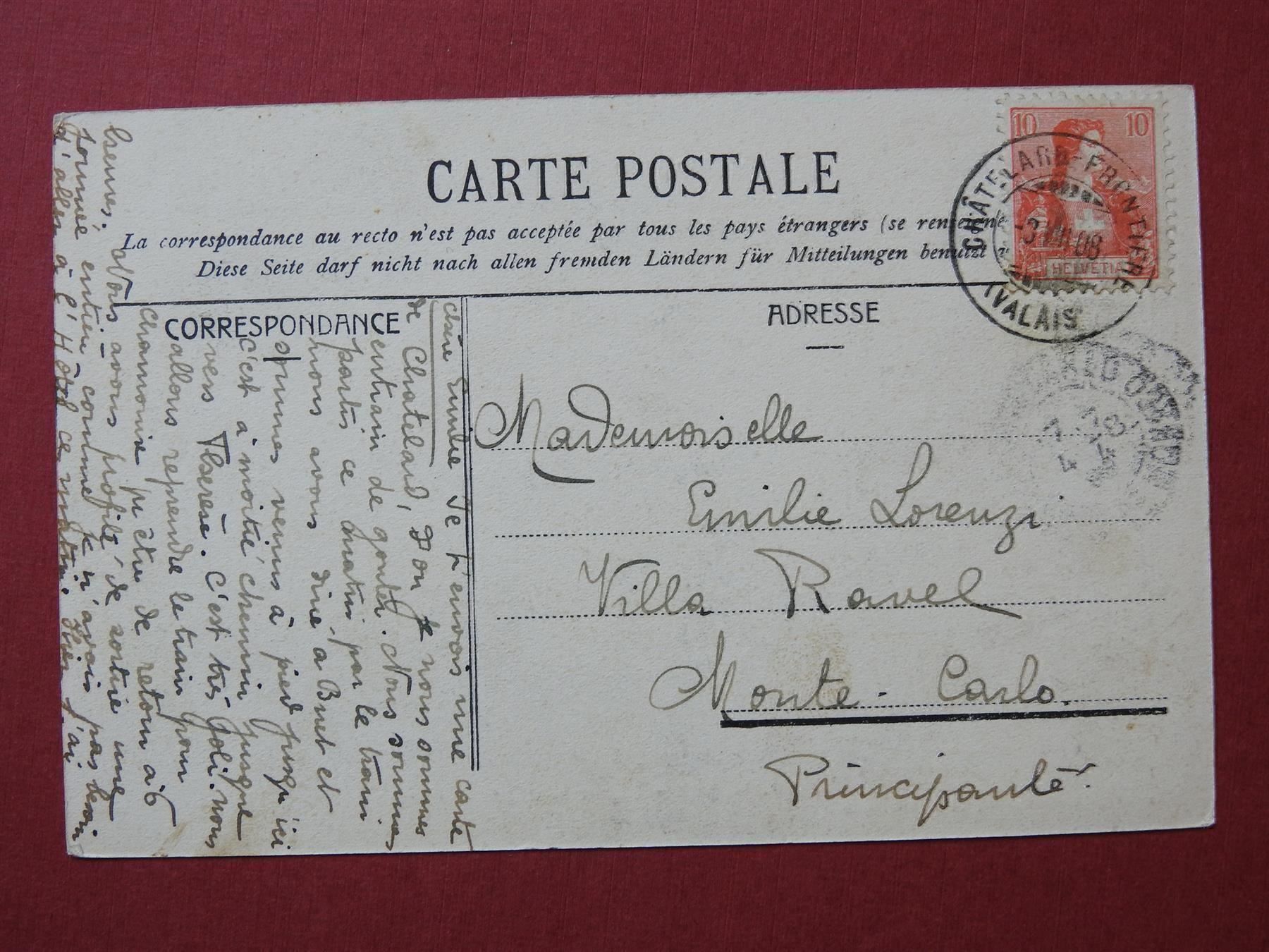 Cartes postales: AK - Le Chätelard Martingny- Chamonix – D'occasion à Rain par 999-800-K 1