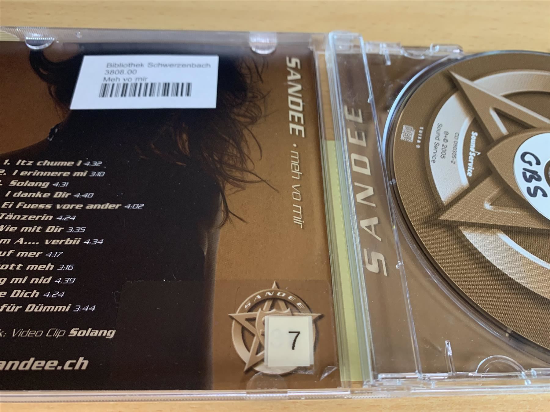 CDs: Sandee – Meh Vo Mir – Gebraucht aus Rikon im Tösstal von Alpenmutz 2