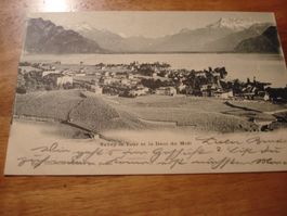 Vevey, la Tour et la Dent de Midi, 1901, o Vevey