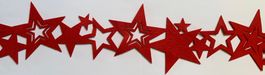 schöne Filzsterngirlande / Tischläufer rot