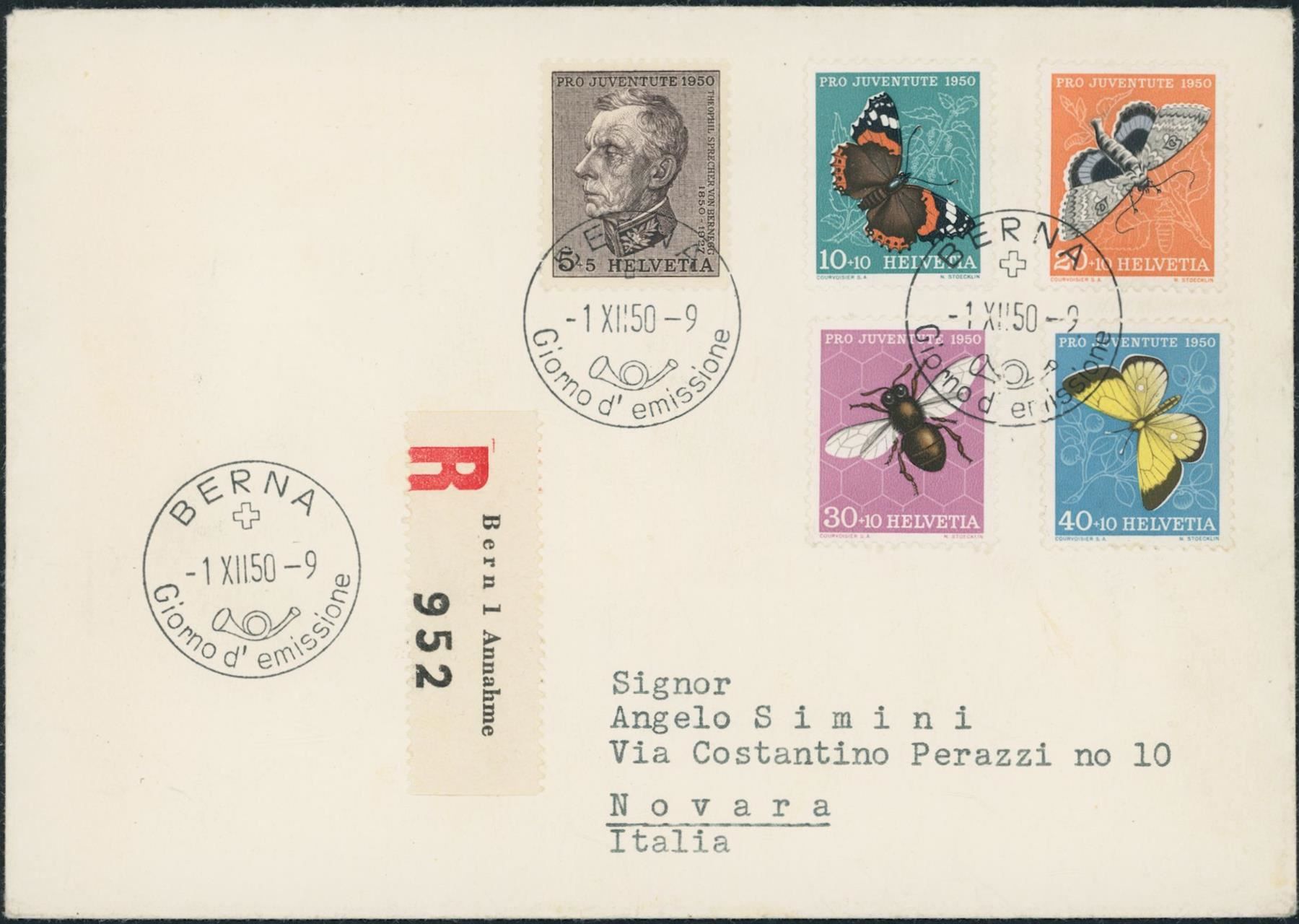 Tutti i francobolli: 1950 - Pro Juventute - FDC ET • it – Usato da Schindellegi venduto da leecollect