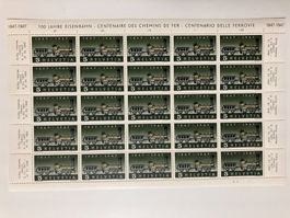 1947, Kat. 277 Pf. fehlende Speiche im Bogen, 2x Bogen dabei