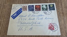 1947 Pro Juventute Brief nach Phiöadelphia USA