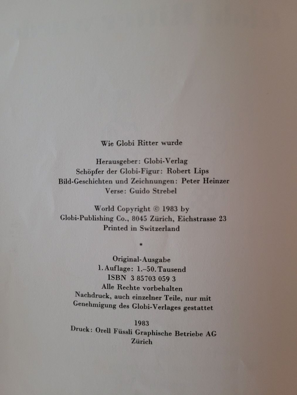 Libri: Globi Ritter wurde - 1. Auflage 1983 – Usato da Perlen venduto da Safari_23 1