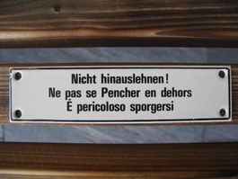 ÄLTERS BAHN EMAILSCHILD