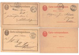 CH 4x Ganzsache Postkarte o um 1880 - #7