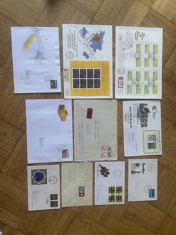 Alle Briefmarken: Verschiedene Couvert und Karten mit Briefmarken – Gebraucht aus Elgg von mel_72b9 1