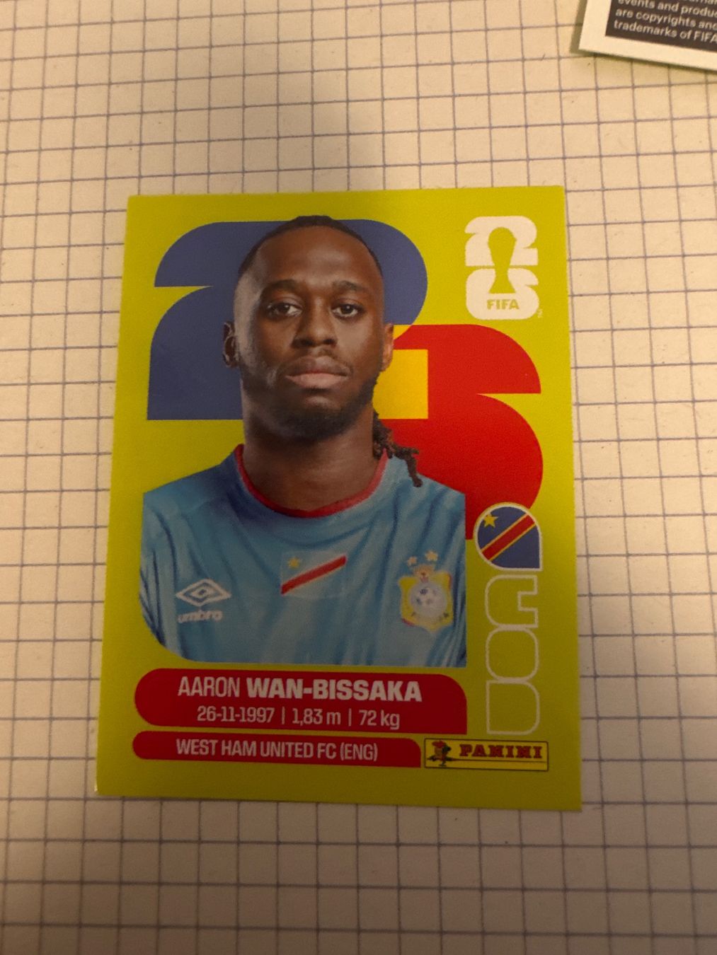 Panini Carte collezionabili: Panini Sticker WM 2026, COD 3 Aaron Wan-Bissaka – Nuovo (secondo la descrizione) da Winterthur venduto da mathis-spielsteine