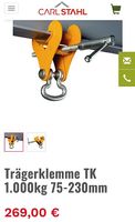 Trägerklemme TK 2000kg 75-190mm