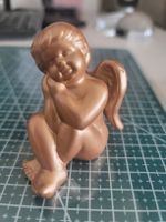 Engel Figur sitzend goldfarben, angelo in pace, angel break