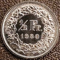 50 Rappen 1980 stgl. / aus Münzsatz