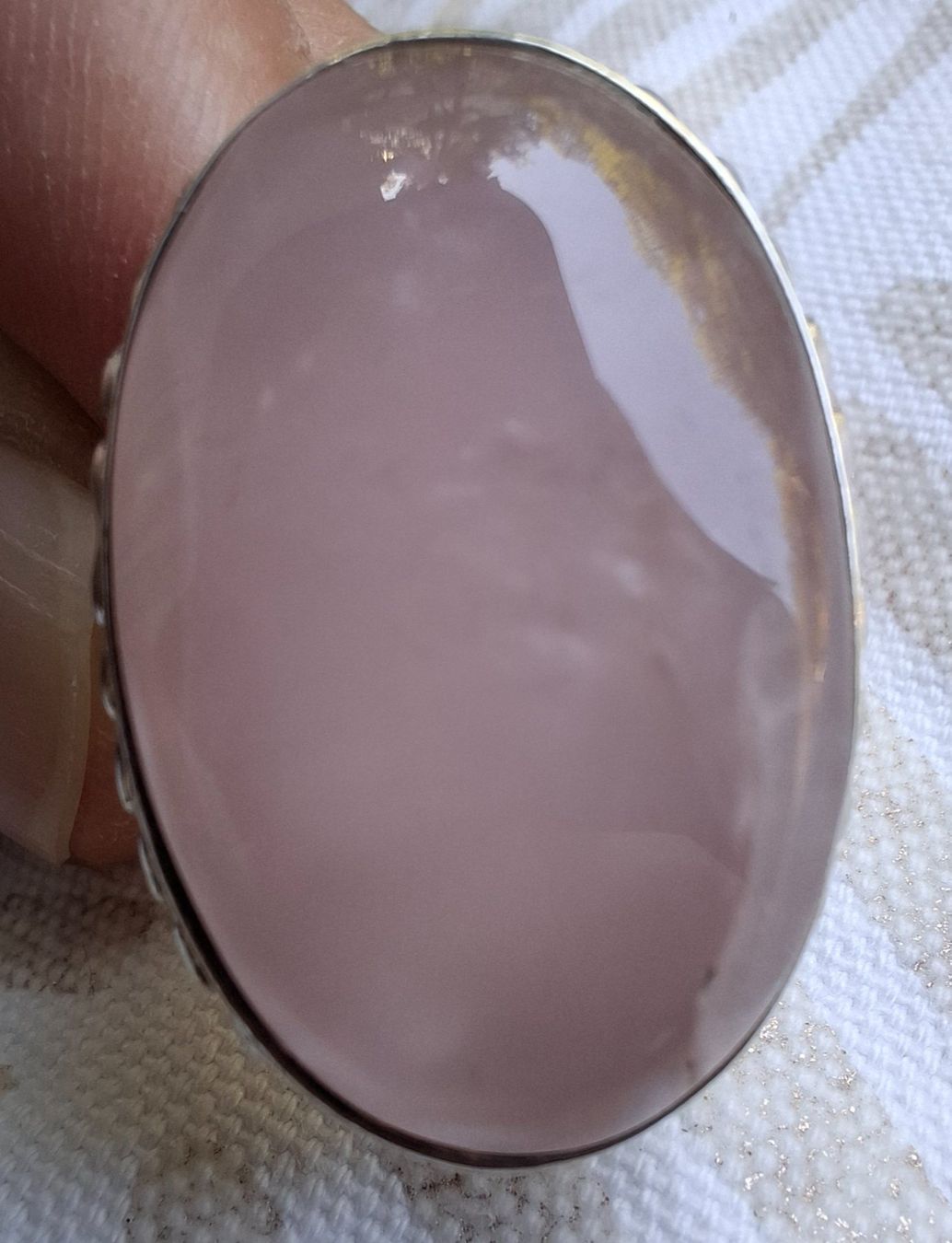 Anelli: Rosenquarz Ring 925 Silber – Usato da st.gallen venduto da mona3 1