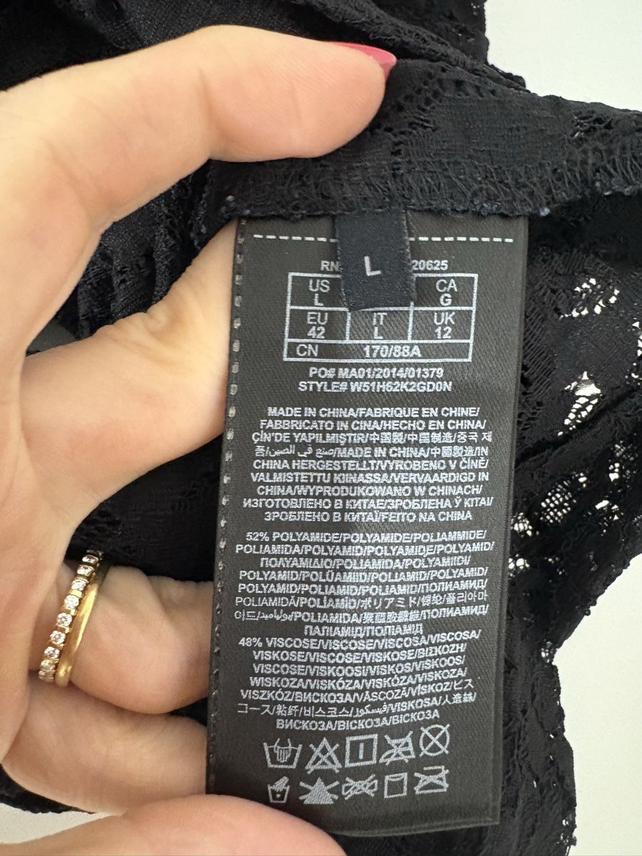 Guess Camicette: Guess Kurzarm Bluse Gr. L schwarz Spitze – Nuovo (secondo la descrizione) da Regensdorf venduto da secondchancefashion 6