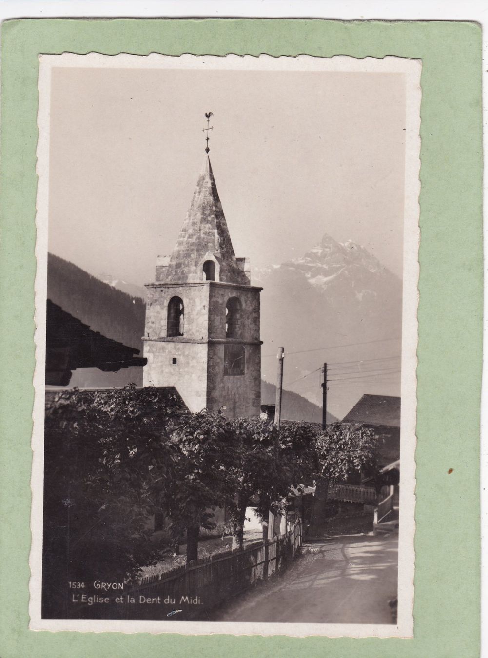 Cartoline postali: Gryon  Eglise 1937 – Usato da Herisau venduto da Lisegrat2008
