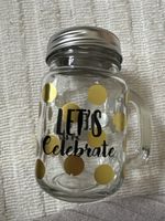 Let's Celebrate Mason Jar with Lid - Quirky!
