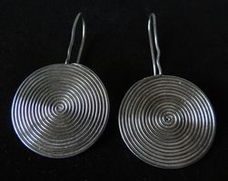 Silber 925 Spiralen Ohrringe 27 mm