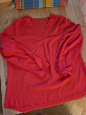 rote Polyester Bluse, 44, Yessica