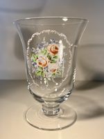 Vase La Rochère Vintage Soufflé Motifs Floraux Roses