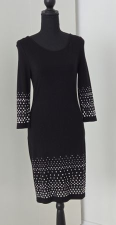 Kleid schwarz Grösse M mit Steinen und Muster