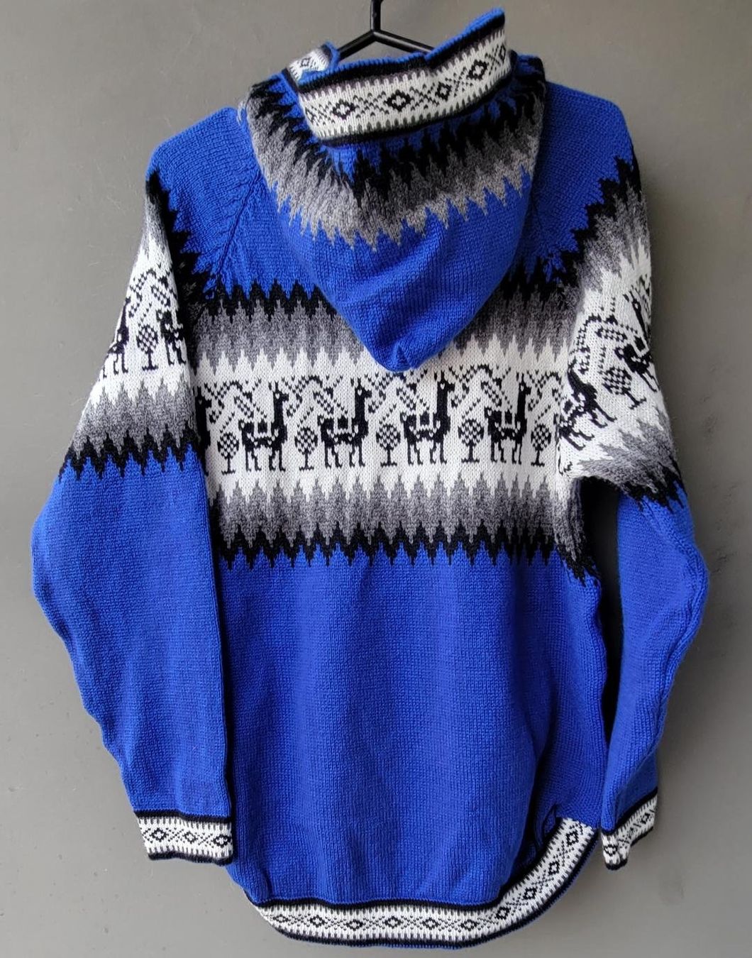 Maglioni & Felpe: wunderschöner Alpaka Pullover Gr.L, Farbe Blau, NEU!! – Nuovo (secondo la descrizione) da Lima- Peru venduto da Alpaka-Haus 1
