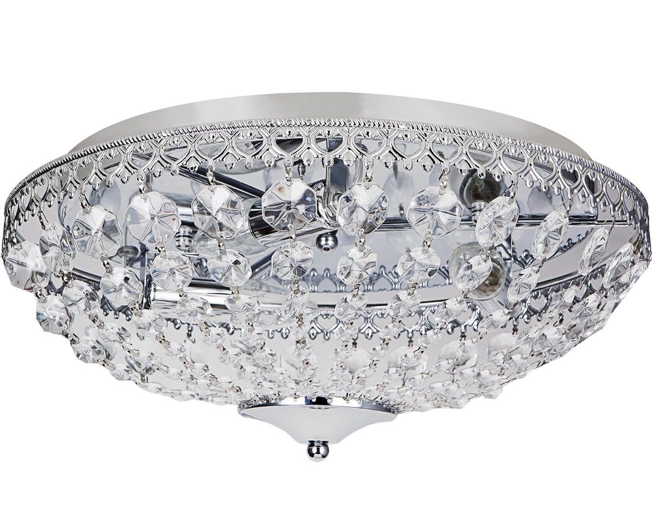 Lampadari & plafoniere: Deckenleuchte Kristall Kunst rund chrom silber – Nuovo e nell'imballaggio originale da Strengelbach venduto da retourenjaeger.ch