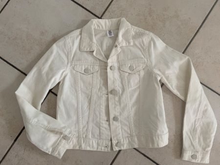 Neue H&M Jeansjacke Weiss Gr.140👧🏻