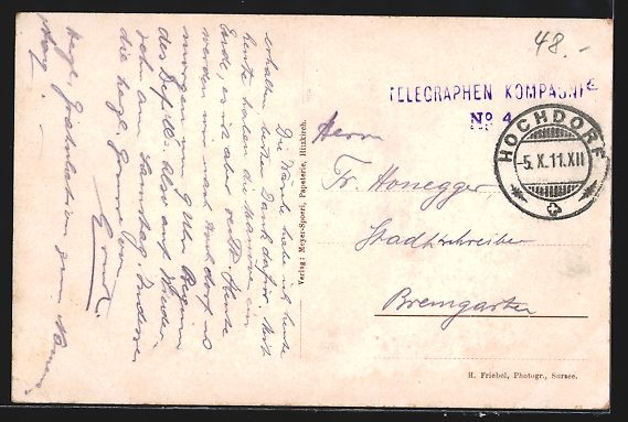Cartoline postali: AK Hitzkirch, Teilansicht, 1911 – Usato da Berlin venduto da bartko-reher 1