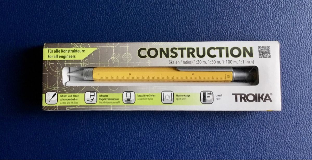 Penna & Evidenziatori: Stylo multifonctionnel "CONSTRUCTION " Design Troika, jaune – Nuovo e nell'imballaggio originale da Commugny venduto da rit_5lq2 1