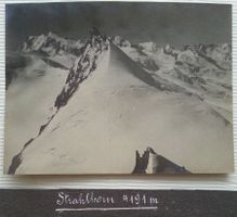 Foto / Albuminabzug mit Strahlhorn 4191 m, 1919-20