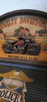 Harley Davidson,  Fussmatte und Holzbild