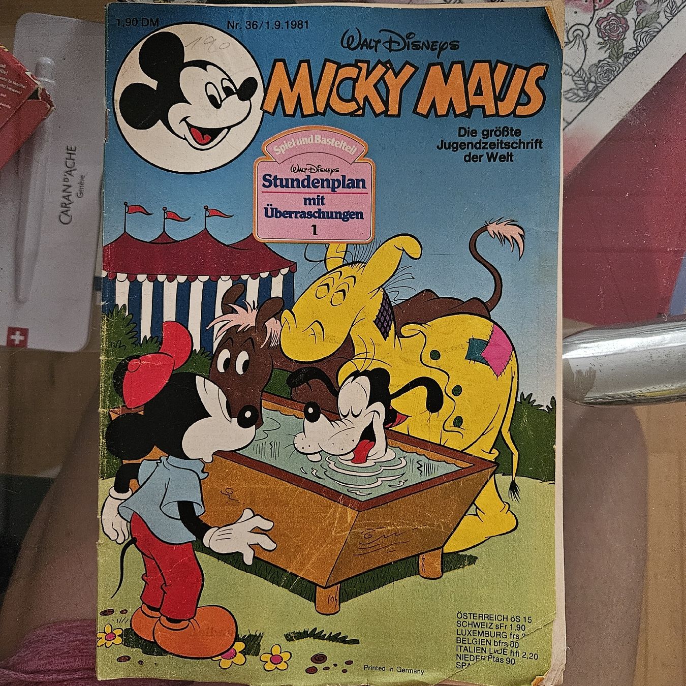 Comics: Walt Disneys Micky Maus 36/ 1.9.1981  – Gebraucht aus Basel von Melibu