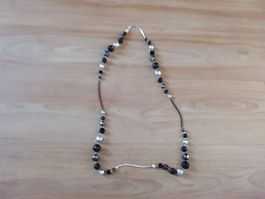 Elegante lange Kette, Perlen Schmuck, ideal für Sommerloo...