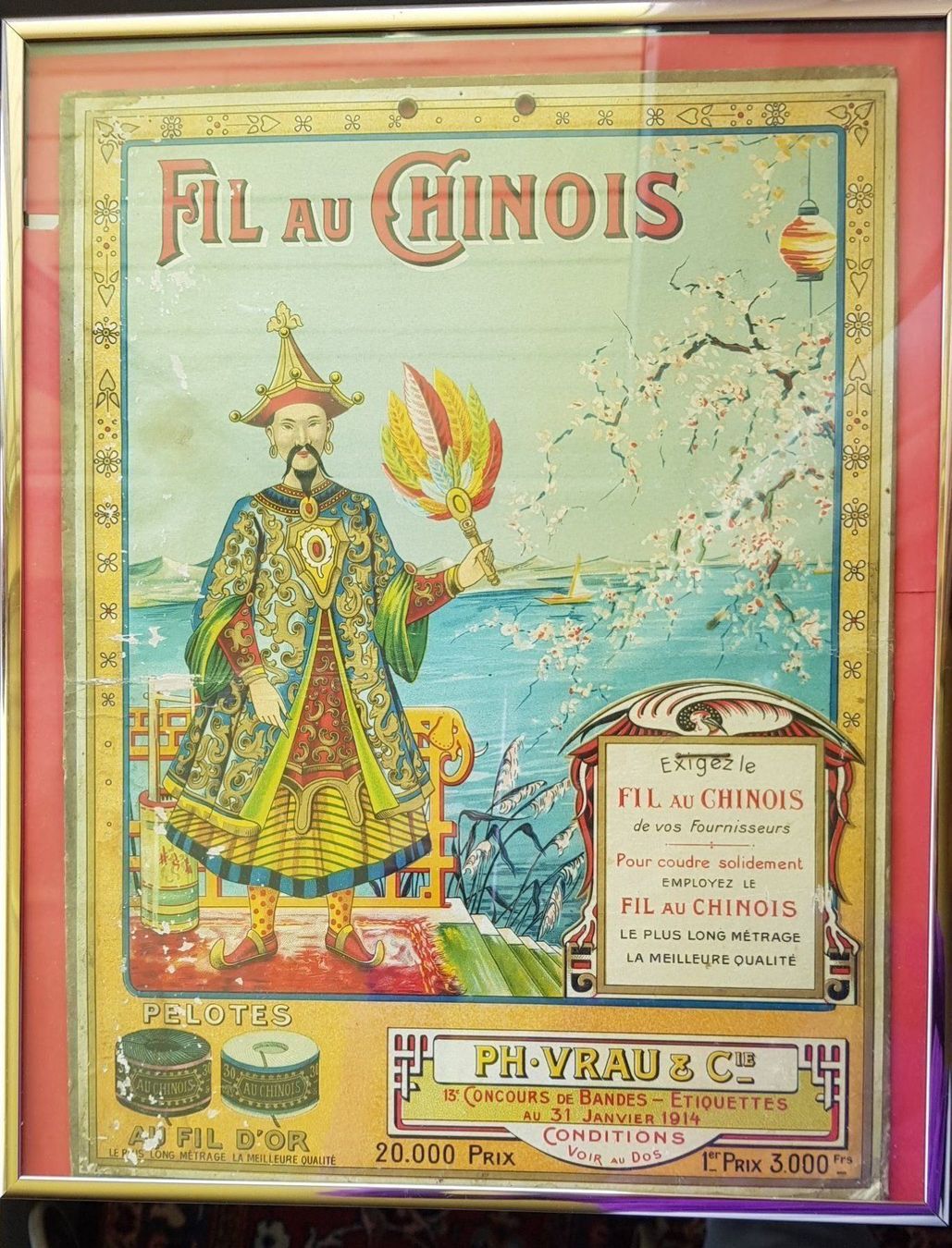Poster & Bilder: Plakat antik - Werbung Seidenfaden China – Gebraucht aus Mörschwil von antiksalon21 4
