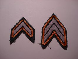 2 Dienstgradabzeichen Offizier, Hilfsdienst, Stoff