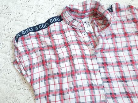 HEMD BLUSE 140 KARO KAROHEMD GIRLS MÄDCHEN VICHY BLUSE TOP
